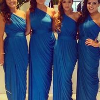 long bridesmaid dresses, chiffon bridesmaid dresses, royal blue bridesmaid dresses, cheap bridesmaid dress, one shoulder bridesmaid dress, E051