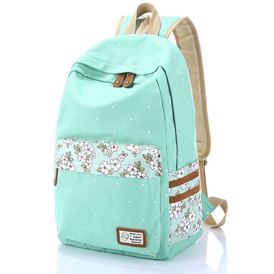 Canvas school student backpack