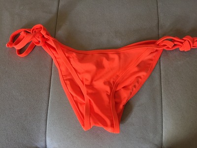 Bright Orange side tie scrunch bottom 