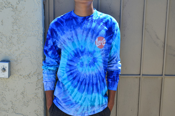 Blue Tie-Dye Long Sleeve Tee