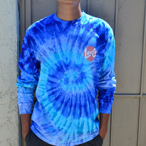 Blue Tie-Dye Long Sleeve Tee