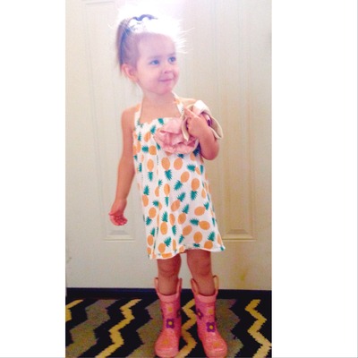 Pineapple halter dress/tunic