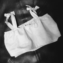 Chambray Ruffle Crop Top