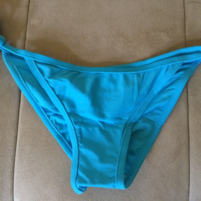 Blue side tie scrunch bottom 