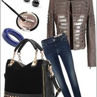 **HOT!** Royal Blue and Black Gold Studded Bags! - Thumbnail 3
