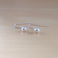 925 Silver Ball Earrings/6mm Silver Ball Drop Earrings/Silver Ball Jewelery/Silver Ball Jewellery/Silver Drop Earrings/Silver Ball Earrings - Thumbnail 1