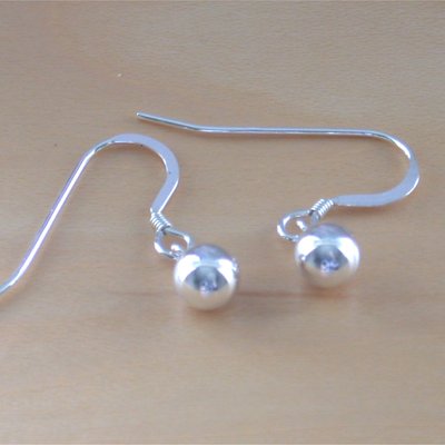 925 silver ball earrings/6mm silver ball drop earrings/silver ball jewelery/silver ball jewellery/silver drop earrings/silver ball earrings