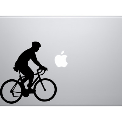 Sports racing - bicycling cyclist bike biker version 1 - vinyl decal for laptops, macbook, tablets and cars 