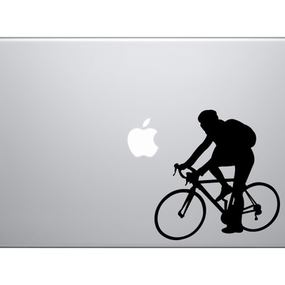 Sports racing - bicycling cyclist bike biker version 3 - vinyl decal for laptops, macbook, tablets and cars 