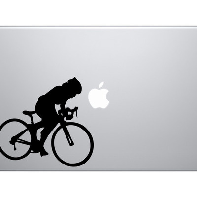 Sports racing - bicycling cyclist bike biker version 5 - vinyl decal for laptops, macbook, tablets and cars 