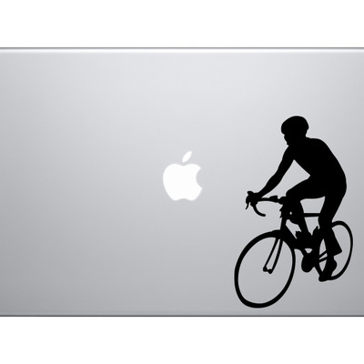Sports racing - bicycling cyclist bike biker version 6 - vinyl decal for laptops, macbook, tablets and cars 