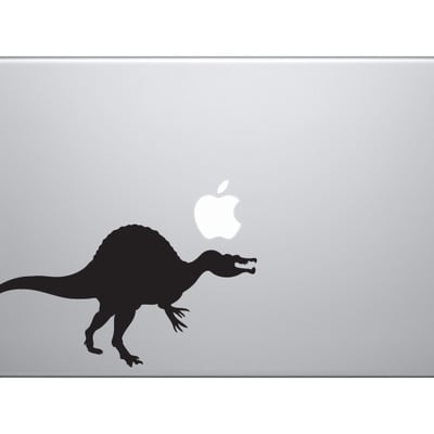 Dinosaur silhouette #4 - spiky spined dino predator - vinyl decal for laptops, macbook, tablets and cars 