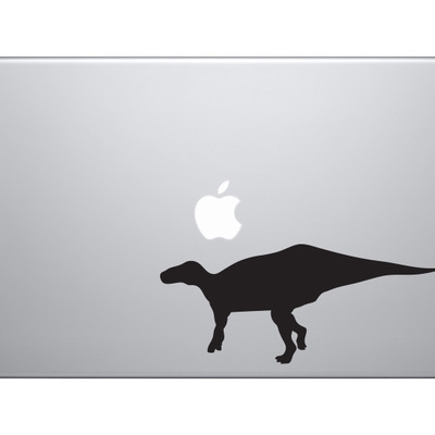 Dinosaur silhouette #5 - big tail dino herbivore carnivore - vinyl decal for laptops, macbook, tablets and cars 