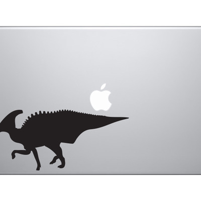Dinosaur silhouette #7 - parasaurolophus horned spiky dino - vinyl decal for laptops, macbook, tablets and cars 