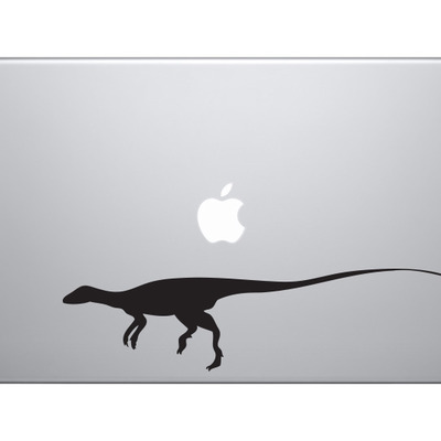 Dinosaur silhouette #10 - little raptor dino carnivore - vinyl decal for laptops, macbook, tablets and cars 