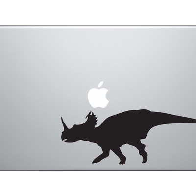 Dinosaur silhouette #12 - triceratops horned skull dino - vinyl decal for laptops, macbook, tablets and cars 