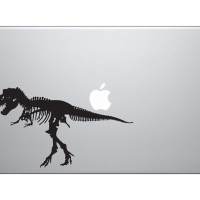 Dinosaur silhouette #15 - tyrannosaurus rex skeleton bones - vinyl decal for laptops, macbook, tablets and cars 
