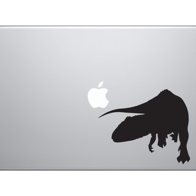 Dinosaur silhouette #16 - raptor hunting prey carnivore - vinyl decal for laptops, macbook, tablets and cars 