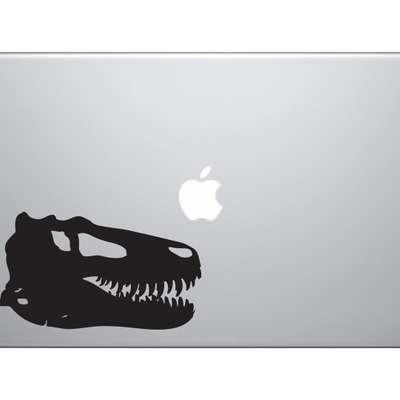 Dinosaur silhouette #17 - tyrannosaurus rex dino skull - vinyl decal for laptops, macbook, tablets and cars 