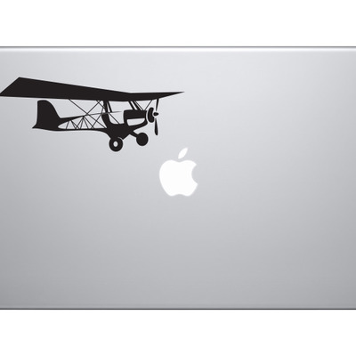 Flight evolution - wright brothers 19th century early plane - vinyl decal for laptops, macbook, tablets and cars  - Thumbnail 4