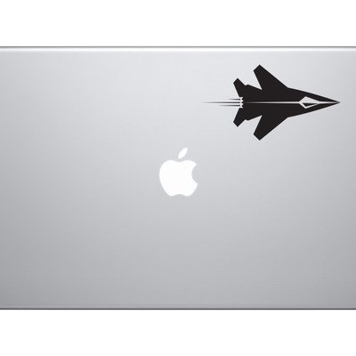 Flight evolution - modern jetplane stylized outline - vinyl decal for laptops, macbook, tablets and cars  - Thumbnail 5