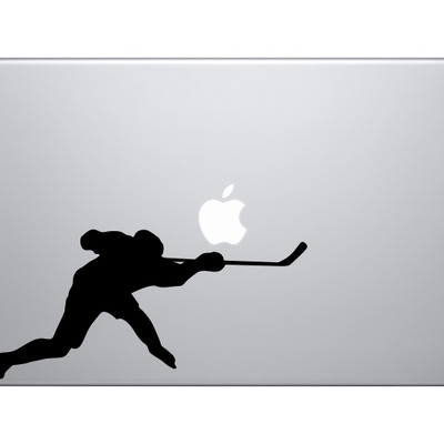 Hockey silhouette - player varsity professional league #5 - vinyl decal for laptops, macbook, tablets and cars 