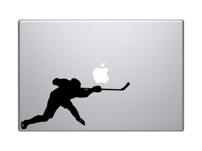 Hockey Silhouette - Player Varsity Professional League #5 - Vinyl Decal For Laptops, Macbook, Tablets and Cars 