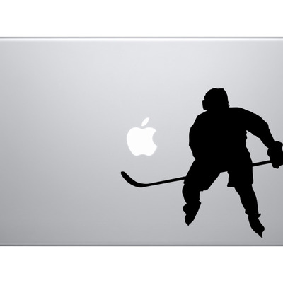 Hockey silhouette - player varsity professional league #6 - vinyl decal for laptops, macbook, tablets and cars  - Thumbnail 4