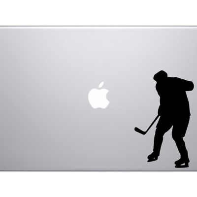 Hockey silhouette - player varsity professional league #10 - vinyl decal for laptops, macbook, tablets and cars  - Thumbnail 4