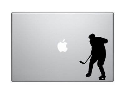 Hockey Silhouette - Player Varsity Professional League #10 - Vinyl Decal For Laptops, Macbook, Tablets and Cars 