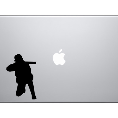 Hunting rifle aim #6 - deer duck hunt chasing tail - vinyl decal for laptops, macbook, tablets and cars 