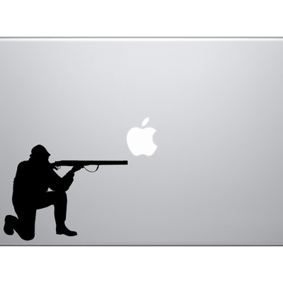 Hunting rifle aim #7 - deer duck hunt chasing tail - vinyl decal for laptops, macbook, tablets and cars  - Thumbnail 3