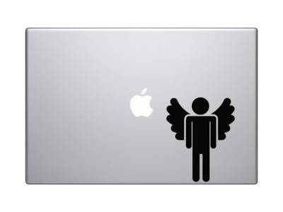 Rest Room Gender - Mens - Male Angel Ascend - Vinyl Decal For Laptops, Macbook, Tablets and Cars 