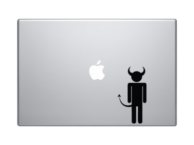 Rest Room Gender - Mens - Male Devil - Demon Incubus - Vinyl Decal For Laptops, Macbook, Tablets and Cars 