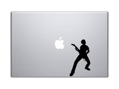 Musician Band - Rockstar Guitarist Silhouette Shadow Version 1 - Vinyl Decal For Laptops, Macbook, Tablets and Cars 