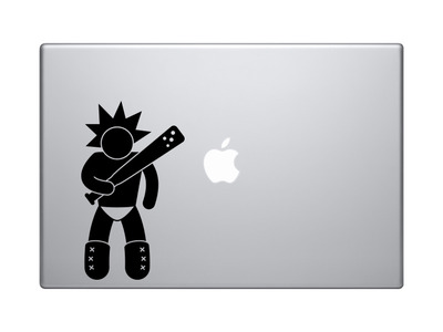 Medieval Stickman #6 - Barbarian Club Smash Cave Man - Vinyl Decal For Laptops, Macbook, Tablets and Cars 