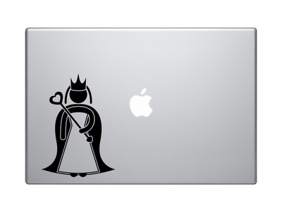 Medieval Stickman #12 - Queen Robes Crown Staff Sceptre- Vinyl Wall Decal - Vinyl Decal For Laptops, Macbook, Tablets and Cars 