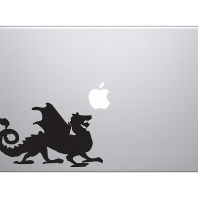 Mythical creature - dragon #1 european winged style - vinyl decal for laptops, macbook, tablets and cars  - Thumbnail 2