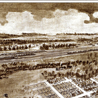 South Rocky Mount, North Carolina in 1900 - Bird's Eye View, Aerial, Panorama, Vintage, Antique, Giclée, Framable, Fine Art, Wall Art - Thumbnail 2