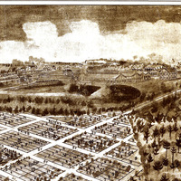 South Rocky Mount, North Carolina in 1900 - Bird's Eye View, Aerial, Panorama, Vintage, Antique, Giclée, Framable, Fine Art, Wall Art - Thumbnail 4