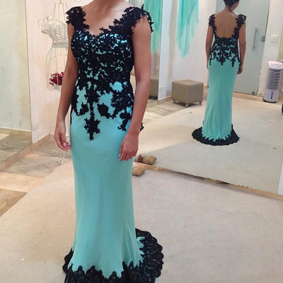 Black lace prom dress, blue prom dress, long prom dress, off shoulder prom dress, prom dress 2016, cheap prom dress, modest prom dress,bds00023