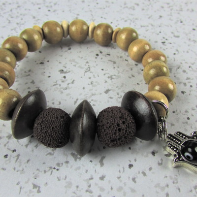 Brown lava bracelet