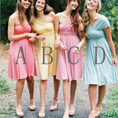 Short bridesmaid dress, mismatched bridesmaid dress, 2016 bridesmaid dress, knee-length bridesmaid dress, formalbridesmaid dress,bds00034