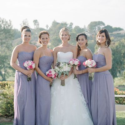Long bridesmaid dresses, gray bridesmaid dresses, chiffon bridesmaid dress, cheap bridesmaid dress, strapless bridesmaid dresses, e085 - Thumbnail 4
