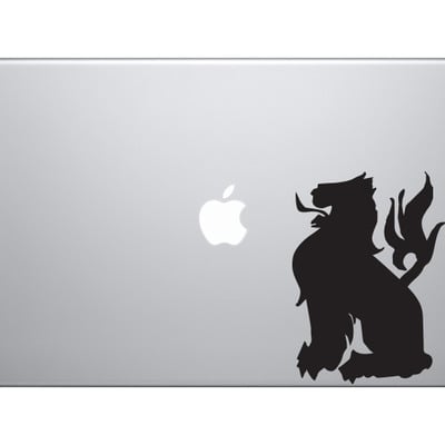 Mythical creature - lion european folklore heraldic symbol - vinyl decal for laptops, macbook, tablets and cars  - Thumbnail 3
