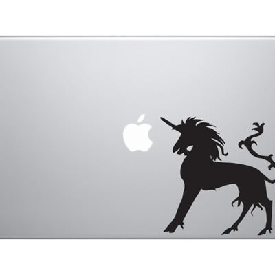 Mythical creature - unicorn 1 european folklore symbol - vinyl decal for laptops, macbook, tablets and cars  - Thumbnail 2