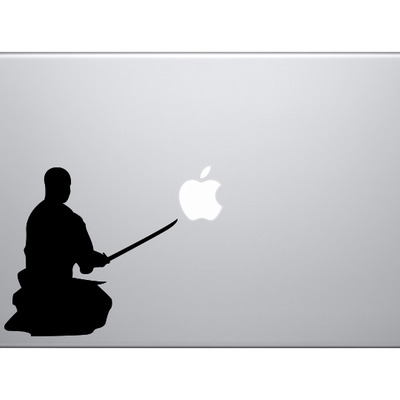 Ninja samurai #2 - assassin katana swing strike - vinyl decal for laptops, macbook, tablets and cars  - Thumbnail 3
