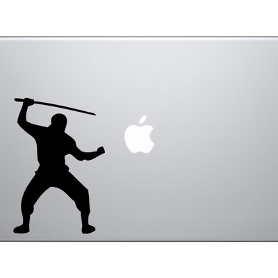 Ninja samurai #8 - assassin katana sneak swing strike - vinyl decal for laptops, macbook, tablets and cars 