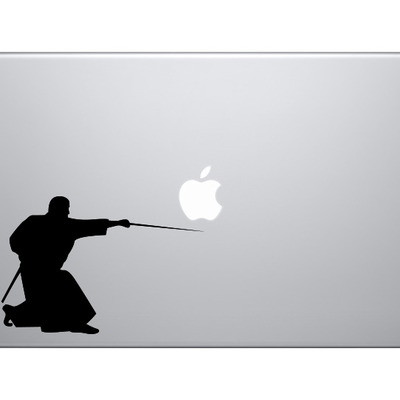 Ninja samurai #9 - assassin katana sneak swing strike - vinyl decal for laptops, macbook, tablets and cars  - Thumbnail 3