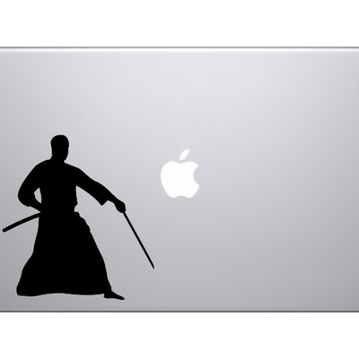 Ninja samurai #11 - assassin katana sneak swing strike - vinyl decal for laptops, macbook, tablets and cars  - Thumbnail 2